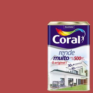 Tinta Acílica Rende Muito Vermelho Card 18 Litros Coral