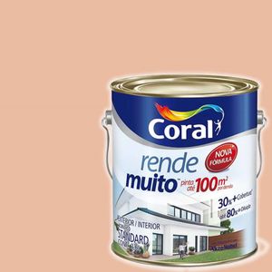 Tinta Acílica Rende Muito Pessego 3,6 Litros Coral