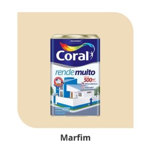 Tinta Acílica Rende Muito Marfim 18 Litros Coral