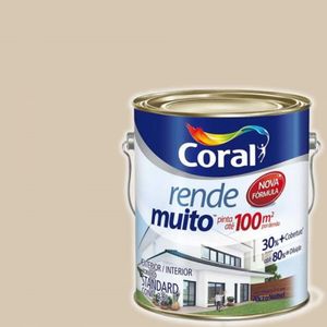 Tinta Acílica Rende Muito Areia 3,6 Litros Coral