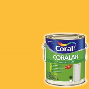 Tinta Coralar Acrílica Amarelo Frevo 3,6 Litros Coral