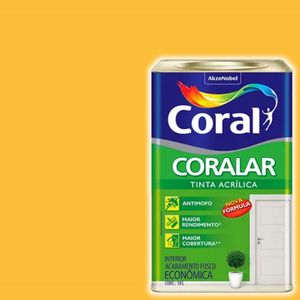 Tinta Coralar Acrílica Amarelo Frevo 18 Litros Coral