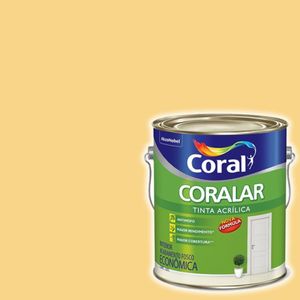 Tinta Coralar Acrílica Amarelo Canário 3,6 Litros Coral
