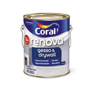 Tinta Acílica Renova Gesso e Drywall Branco 3,6 Litros Coral