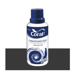 Corante Líquido a Base de Água Preto 50ml Coral