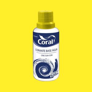 Corante Líquido a Base de Água Amarelo 50ml Coral