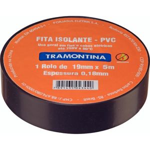 Fita Isolante Preta 19mmx20m Tramontina