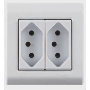 Caixa de Sobrepor Com 2 Tomadas 2p+t 20 a 250 v Tramontina Lizflex Branco Tramontina