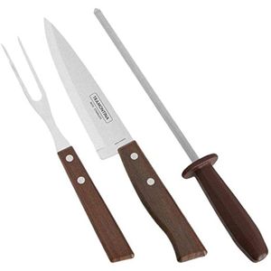 Kit Churrasco Inox 3 Peças Tradicional Tramontina
