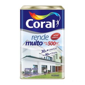 Tinta Acílica Rende Muito Branco Gelo 18 Litros Coral