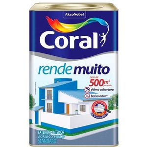 #Tinta Acílica Rende Muito Laranja Cítrico 18 Litros Coral