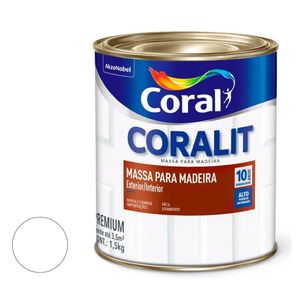 Massa Para madeira Branco 1,5kg Coral