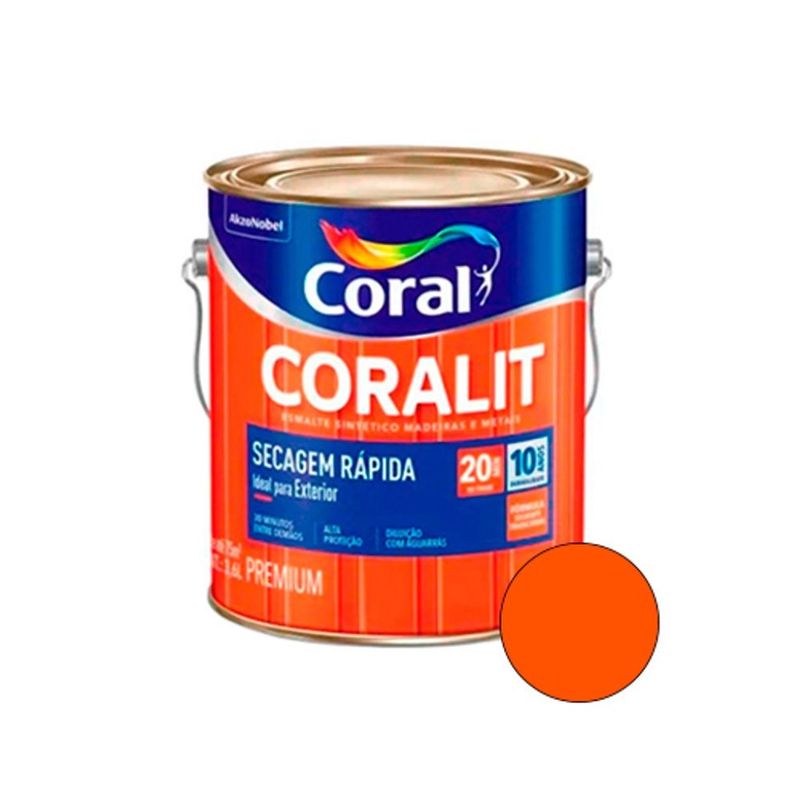 -Tinta-Esmalte-Secagem-Rapida-Coralit-Brilhante-Laranja-3-6-Litros-Coral