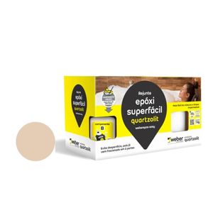 Rejunte Epóxi Superfacil Bege 1kg Quartzolit