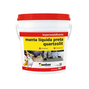 Impermeabilizante Manta Líquida Preta 18kg Quartzolit