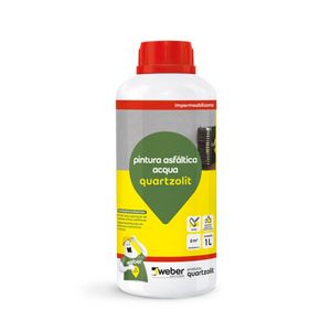 Impermeabilizante Pintura Asfáltica Acqua 1 Litros Quartzolit