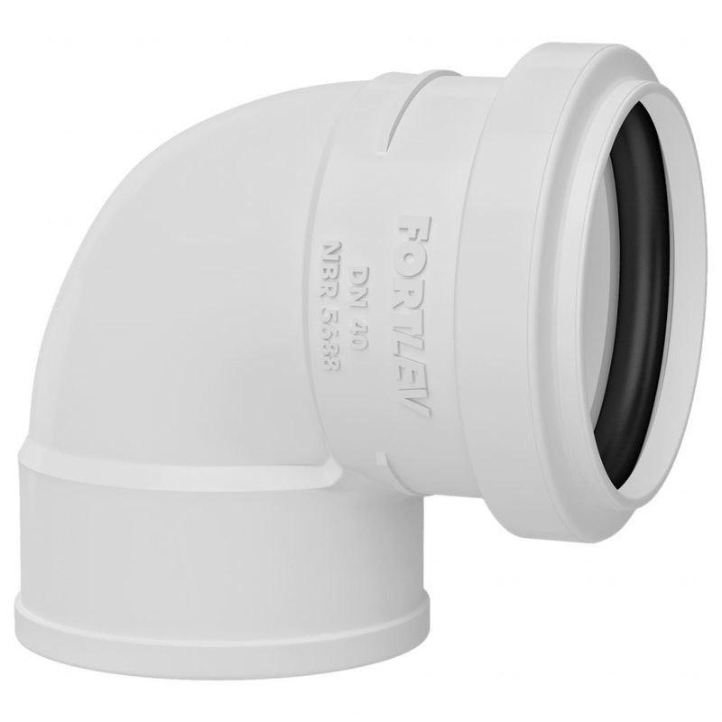 Joelho-90--Esgoto-40mm-com-Anel-Fortlev