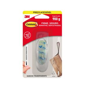 Gancho Command Unitario Transparente 900g 3m