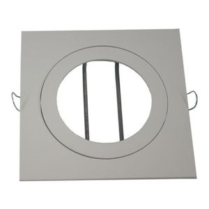 Spot de Embutir Quadrado Mini Dicroica Mv Gu10 Branco Fosco Face Reta 35W Bonin