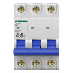 Disjuntor Tripolar C20/3 Branco Alumbra