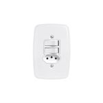 Conjunto-de-2-Interruptor-Simples---Tomada-20a-Ideale-Branco-Pluzie