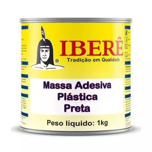 Massa Plástica Preto 1kg Ibere