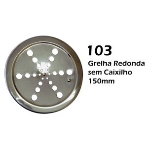 Grelha Redonda Aço Simples 15x15cm Aminox