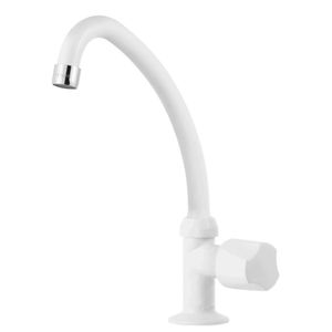 Torneira de Mesa com Bico Móvel Foz Branco para Cozinha Viqua