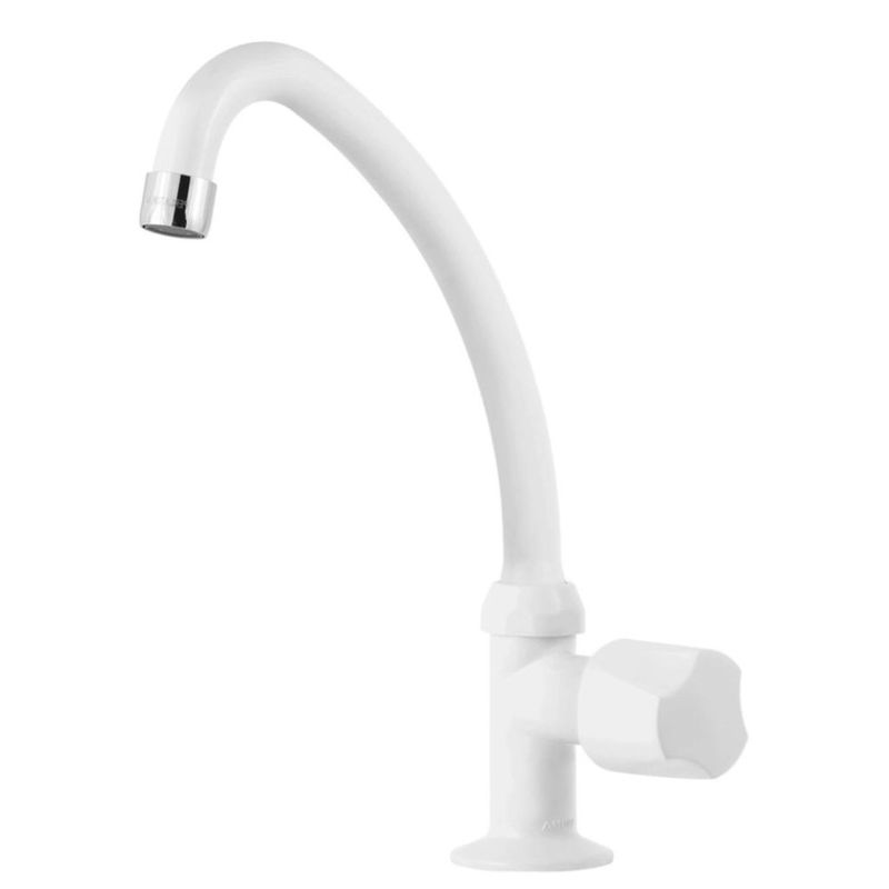 Torneira-de-Mesa-com-Bico-Movel-Foz-Branco-para-Cozinha-Viqua