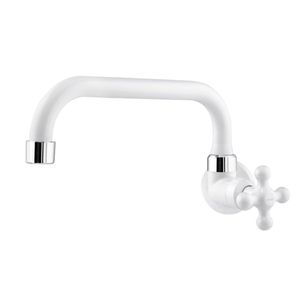 Torneira de Parede com Bico Horizontal Branco para Cozinha Maruja Viqua