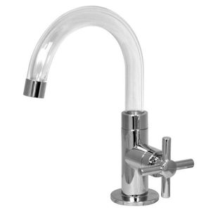 Torneira de Mesa com Bica Alta Cromado Fienza Cristal para Banheiro Viqua
