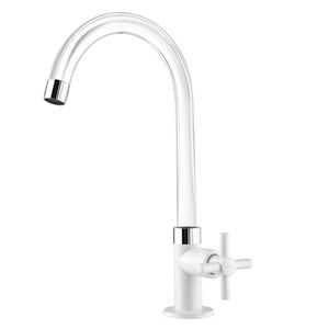 Torneira de Mesa com Bica Móvel Cromado Fienza Cristal para Cozinha Viqua