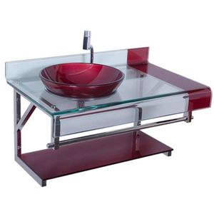 Gabinete Chopin Elegance Vermelho Sem Sifão 90x56cm Astra
