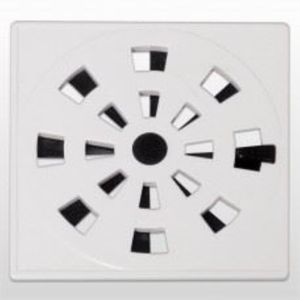 Grelha Rotativa Quadrado Branco 9,4x9,4cm Astra