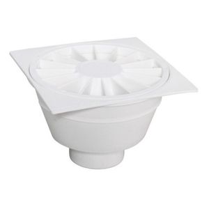 Ralo Seco Redondo Branco Com Suporte Quadrado Astra