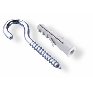 Gancho Com Anel Zincado 3,4x60cm Bucha 6mm Bemfixa