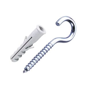 Gancho Com Anel Branco 3,4x60cm Bucha 6mm Bemfixa