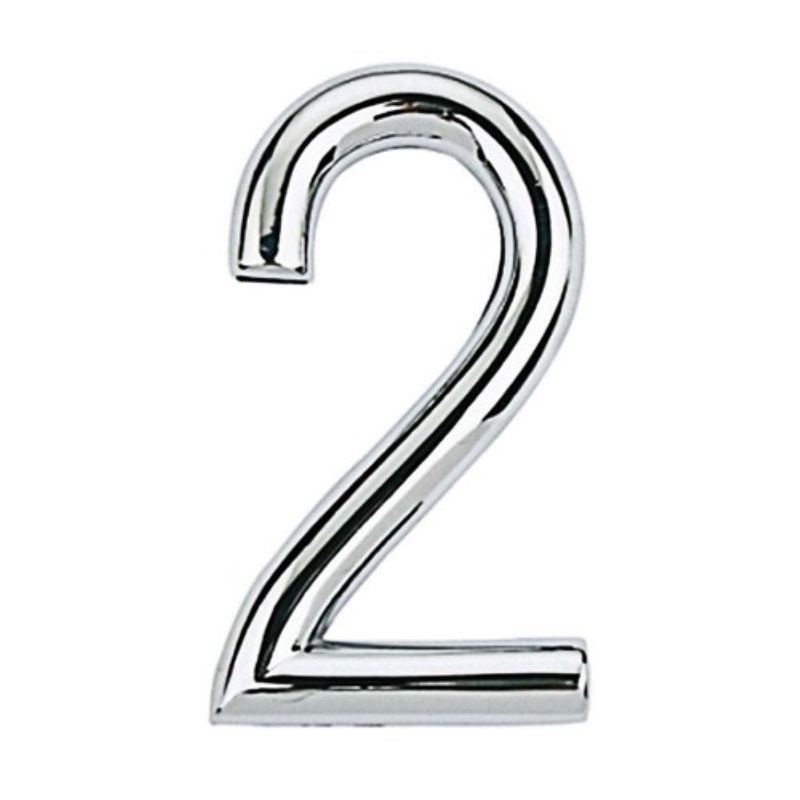 Numero-2-Abs-Cromado-75mm-Bemfixa