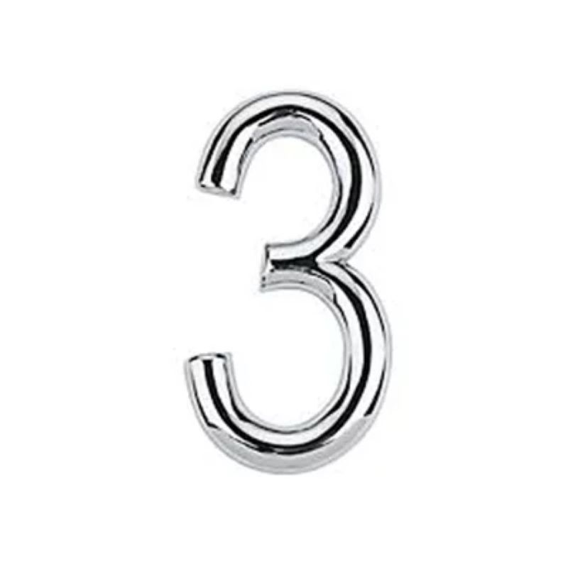 Numero-3-Abs-Cromado-75mm-Bemfixa