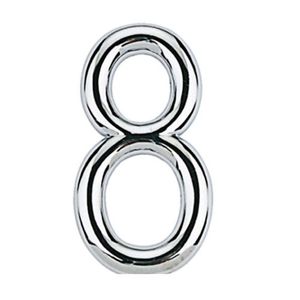 Número 8 Abs Cromado 75mm Bemfixa