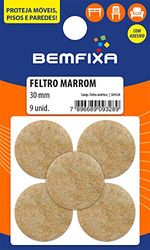 Feltro-Redondo-Marrom-30mm-Bemfixa