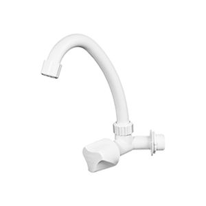 Torneira Parede com Bica Móvel Branco Plus Herc