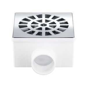 Ralo Seca Quadrado Cromado 100mm Herc