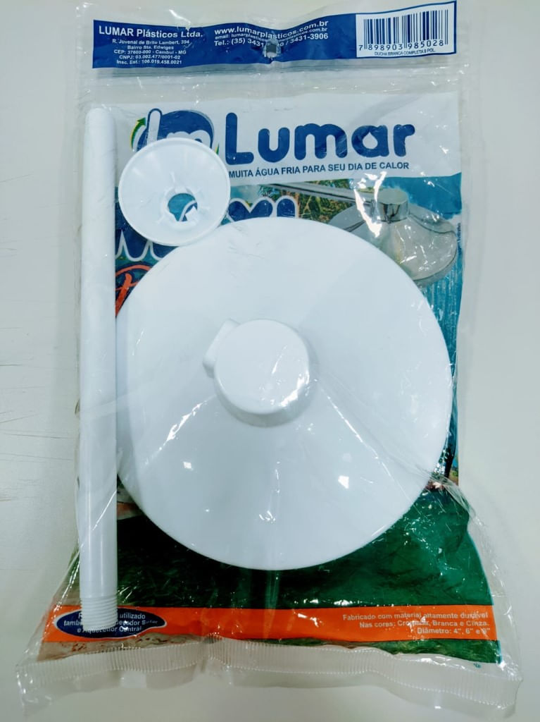 Ducha 112 Circular Branca Completa 6 Lumar - Acal Home Center