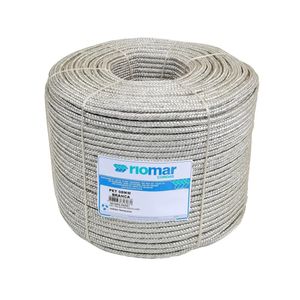 Corda Pet Trançada 8mm 1M Branca Riomar Cordas