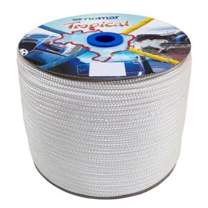 Corda Trançada PP 10mm 1M Branca Riomar Cordas