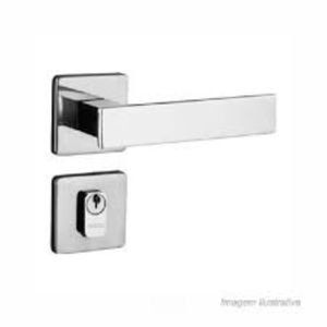 Fechadura Zamac Quadra Roseta 80e Cromada Pado