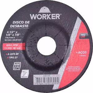 Disco Desbaste Aço 4.1/2x1/4x7/8 Kala
