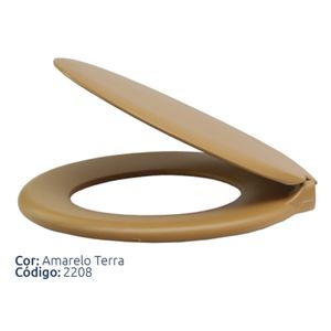 Assento Sanitario Almofadado Amarelo Terra Alumasa
