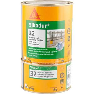 Adesivo Estrutural Sikadur 32 Gel Cinza 1kg Sika